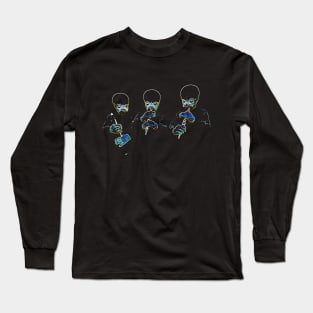 SIMPLE ABSTRACT MUSICAL ALIEN Long Sleeve T-Shirt